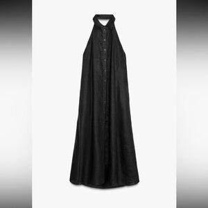 100% Linen Halter Dress ZW Collection